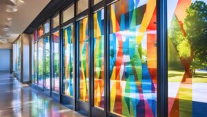 decorative window film installation