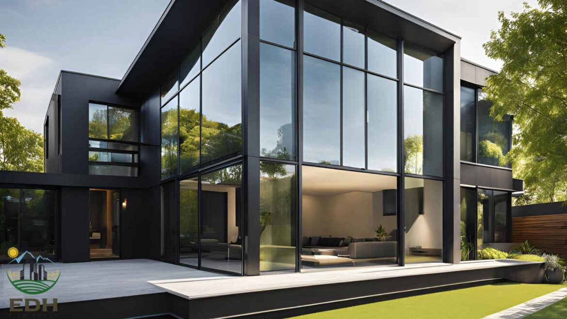 Modern home showcasing custom window tinting for aesthetic and function