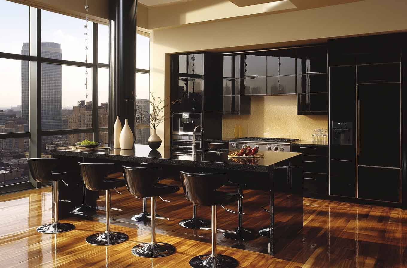 High-rise condo featuring various window tinting film types for glare and heat control 