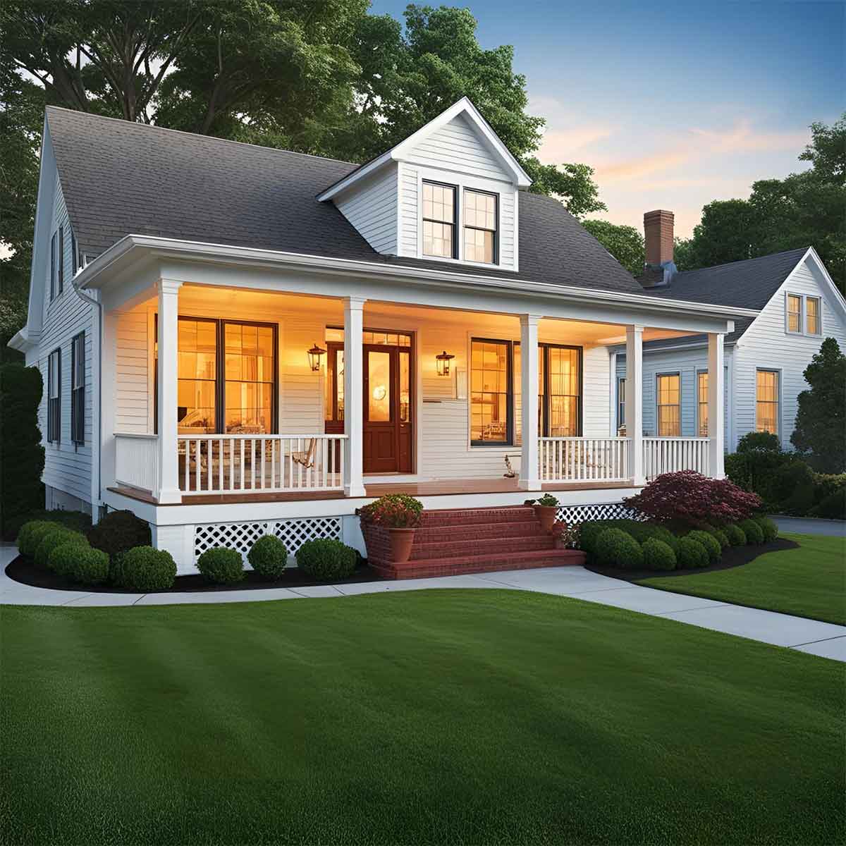 Classic cottage home exterior addressing home window tinting myths about curb appeal.