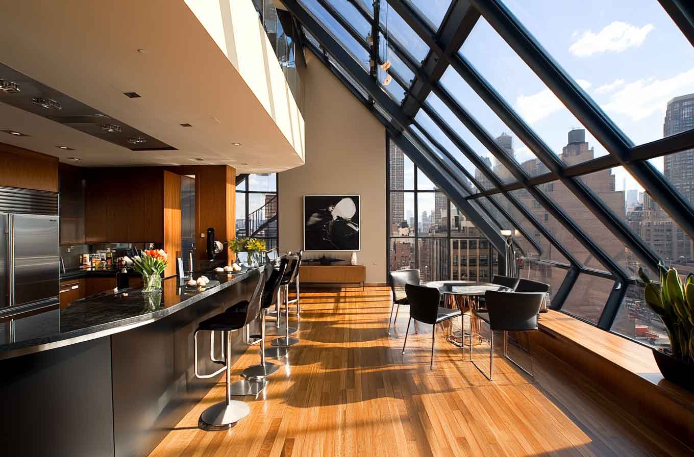 Slanted glass rooftop showing effective window tinting film types for solar control